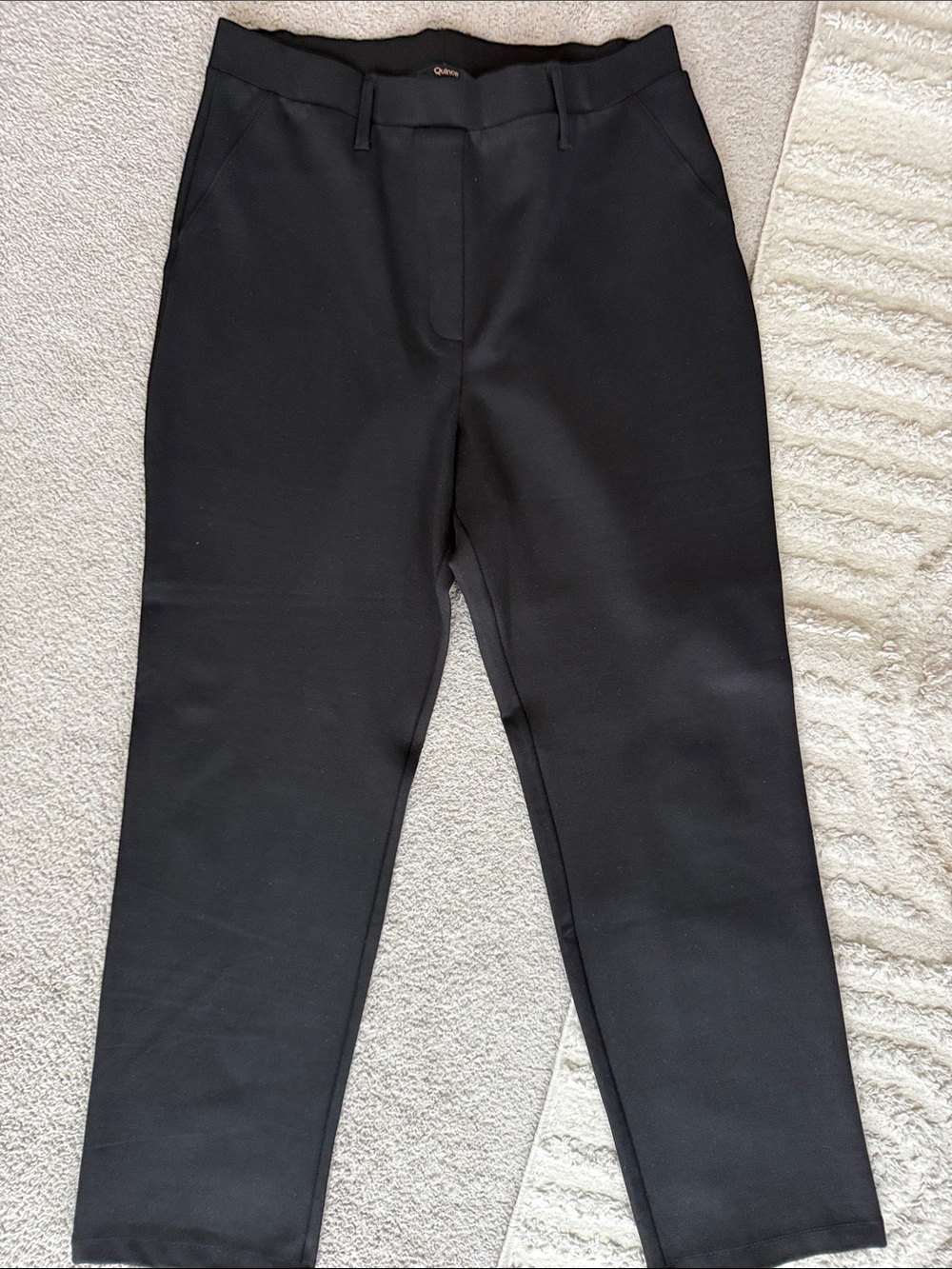 Quince Stretch Black Slim Ankle Pants